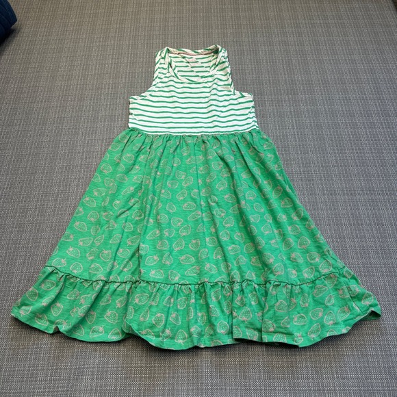 Mini Boden Kids Hotchpoth Green Strawberry Print Tank Dress 9 Years - Picture 1 of 8